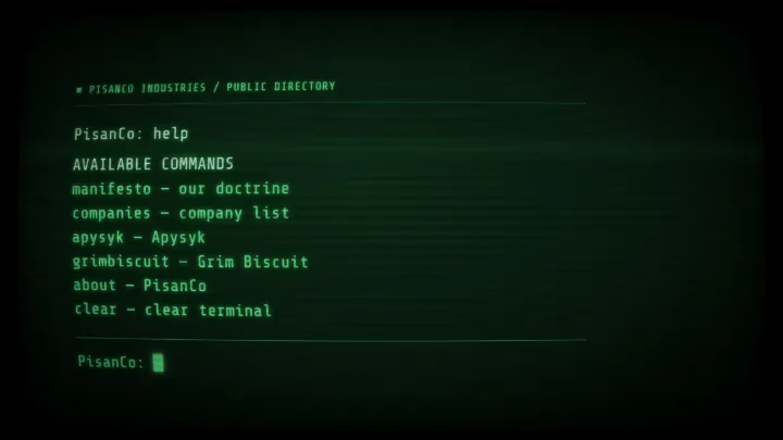 Terminal wallpaper, Command list: preview